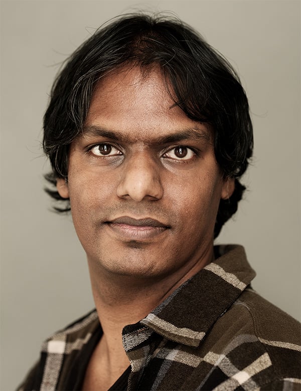 Mannelijk model met donkerbruin haar Emile V.