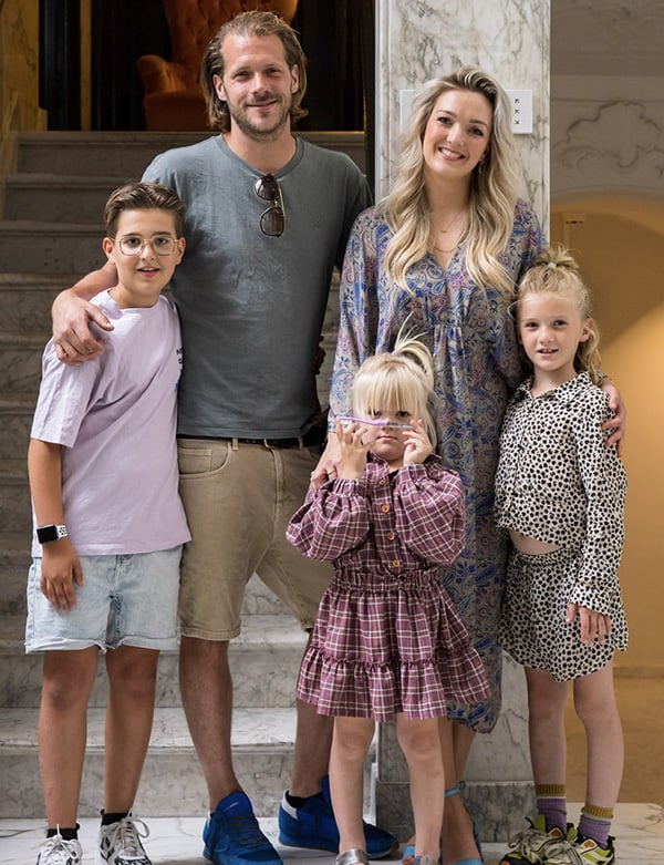 Modellen gezin familie schoone