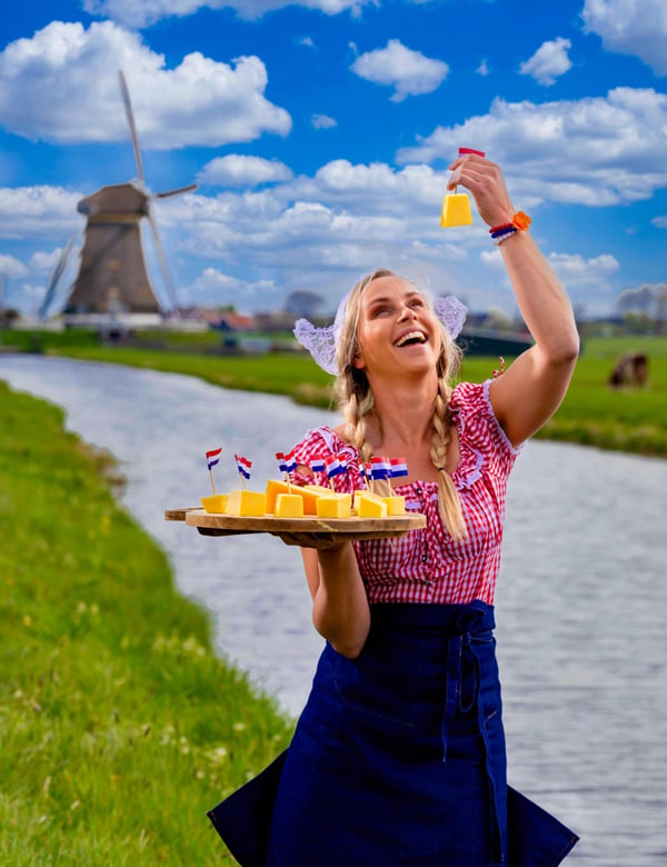 Vrouwelijk model met blond haar Leoni G.