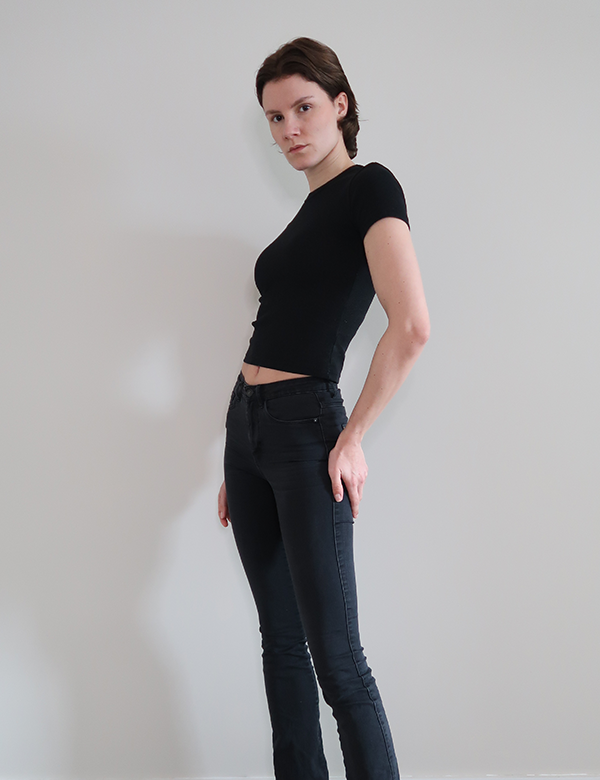 Vrouwelijk model met bruin haar Coco R.