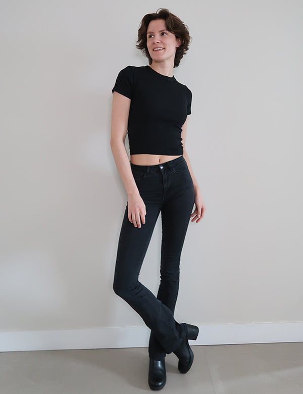 Vrouwelijk model met bruin haar Coco R.
