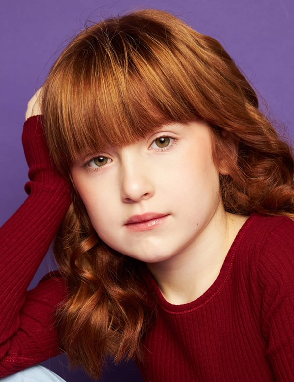 Kindermodel met rood bruin haar elise ba.