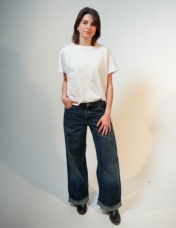 Vrouwelijk model met bruin haar Annick H.