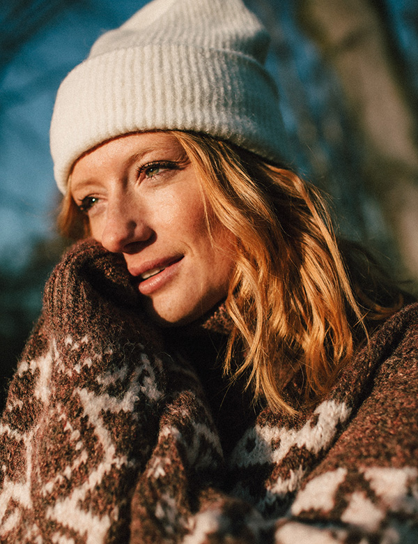 Vrouwelijk model met rood haar Axelle