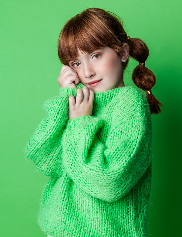 Kindermodel met roodbruin haar Elise