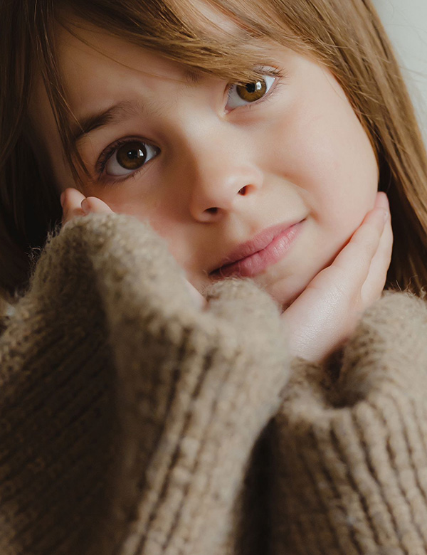 Kindermodel bruin haar Bobbi-Jo