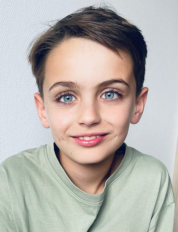 Kindermodel bruin haar noah
