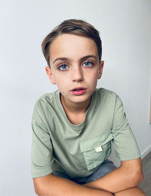 Kindermodel bruin haar Noah