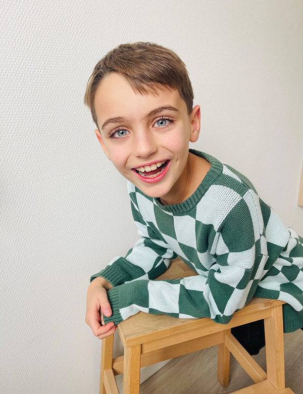 Kindermodel met bruin haar Noah K.