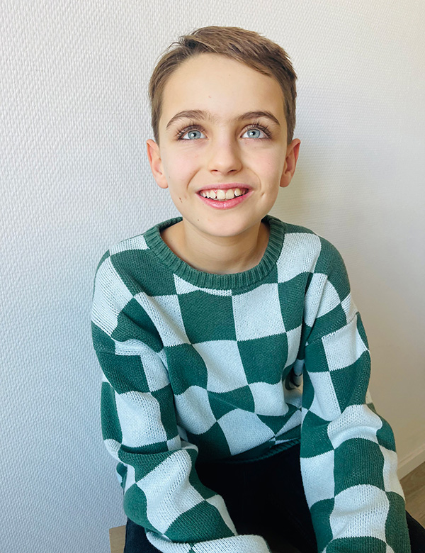 Kindermodel met bruin haar Noah K.