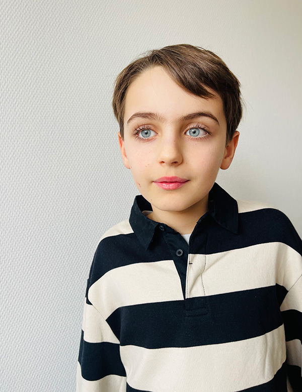 Kindermodel met bruin haar Noah K.