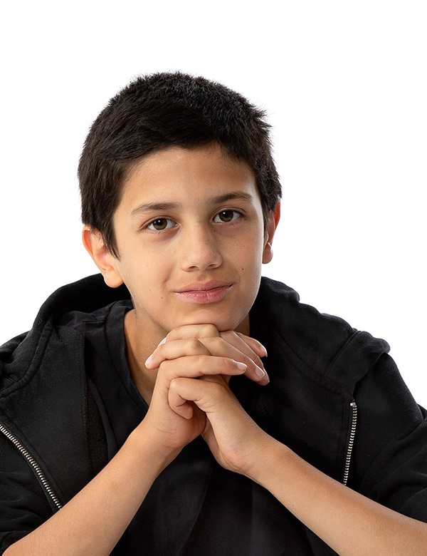 Kindermodel met bruin haar Santiago