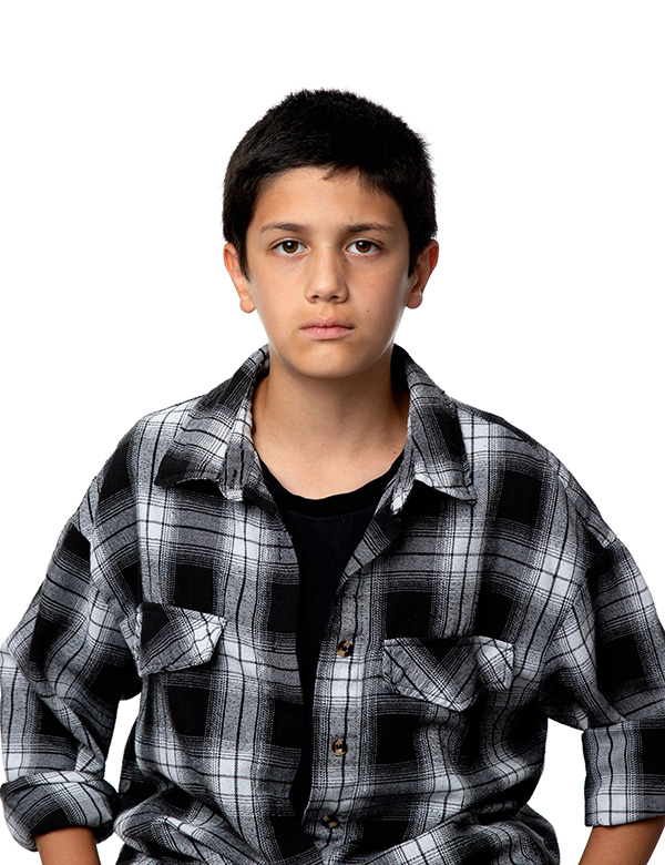 Kindermodel met bruin haar Santiago