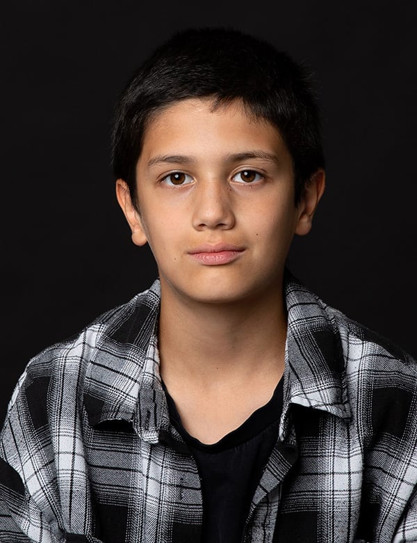 Kindermodel met bruin haar Santiago