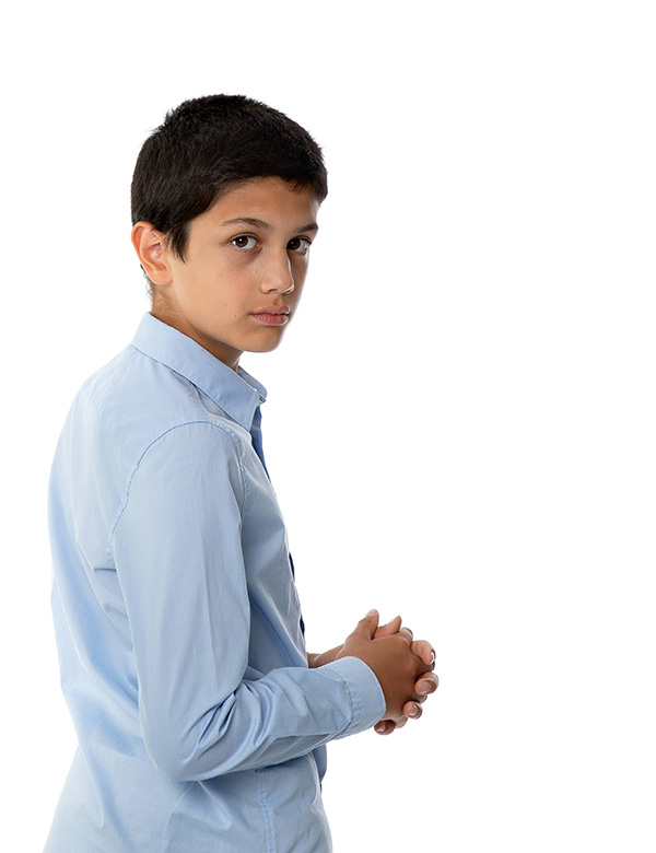 Kindermodel met bruin haar Santiago