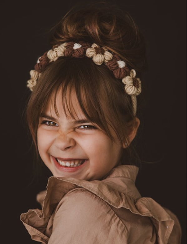 Kindermodel met bruin haar Bobbi-Jo