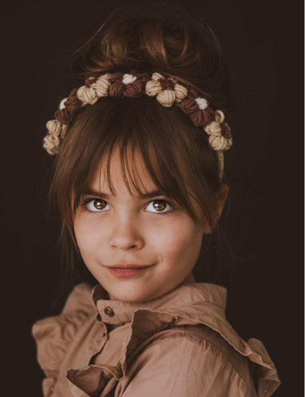 Kindermodel met bruin haar Bobbi-Jo