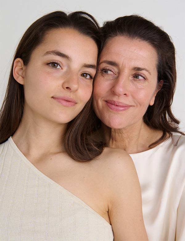 Gezinnen model met bruin haar familie florentinus