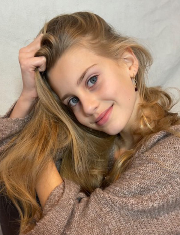Kindermodel blond haar Lizzie