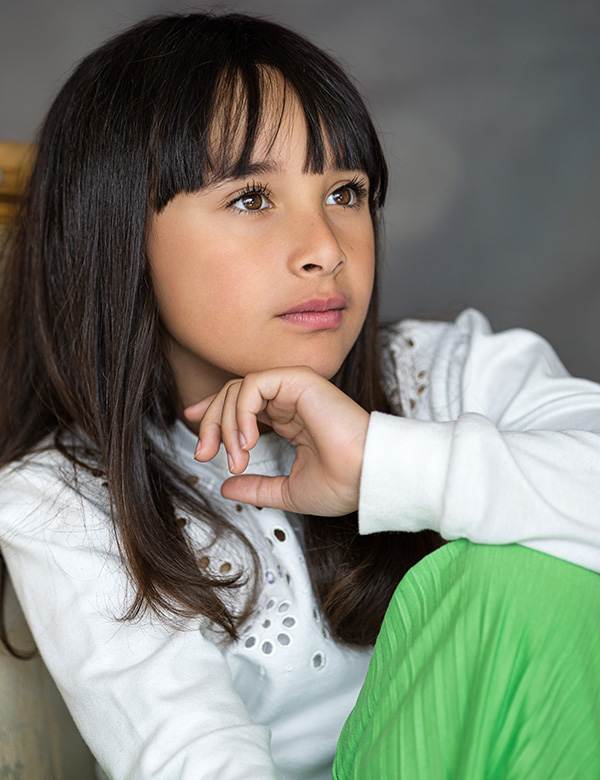 Kindermodel bruin haar Olivia Suzanne