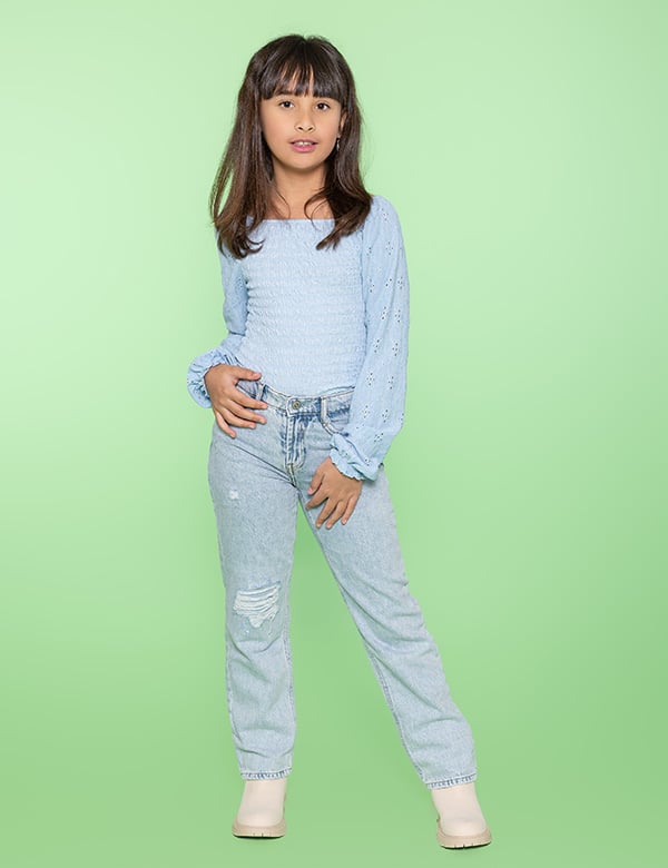 Kindermodel bruin haar Olivia Suzanne