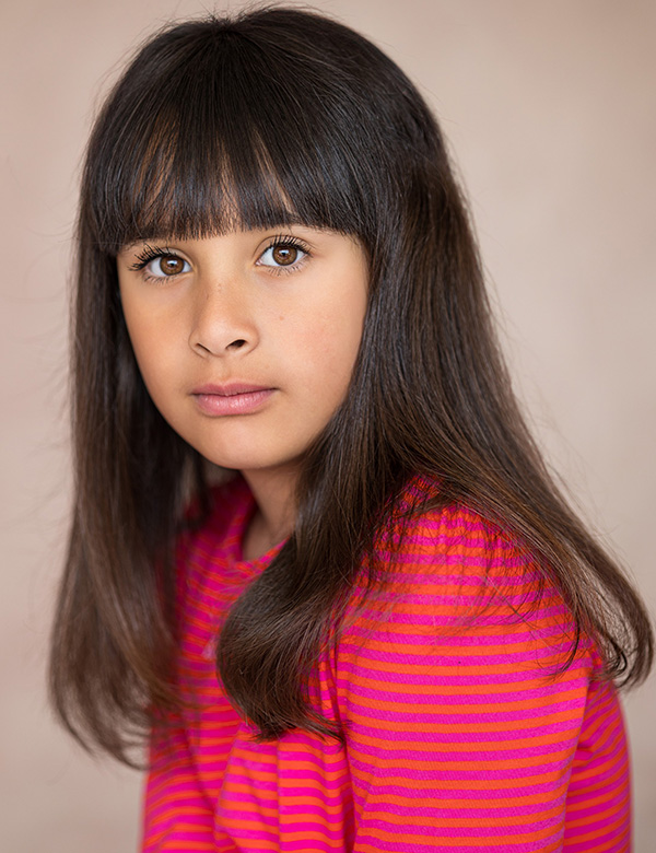 Kindermodel bruin haar Olivia Suzanne