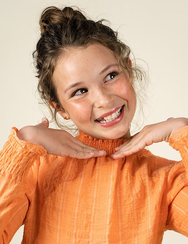 Kindermodel bruin haar Pip