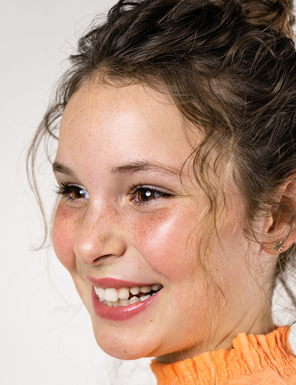 Kindermodel bruin haar Pip