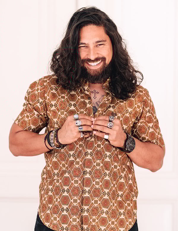Mannelijk model lang haar Romario