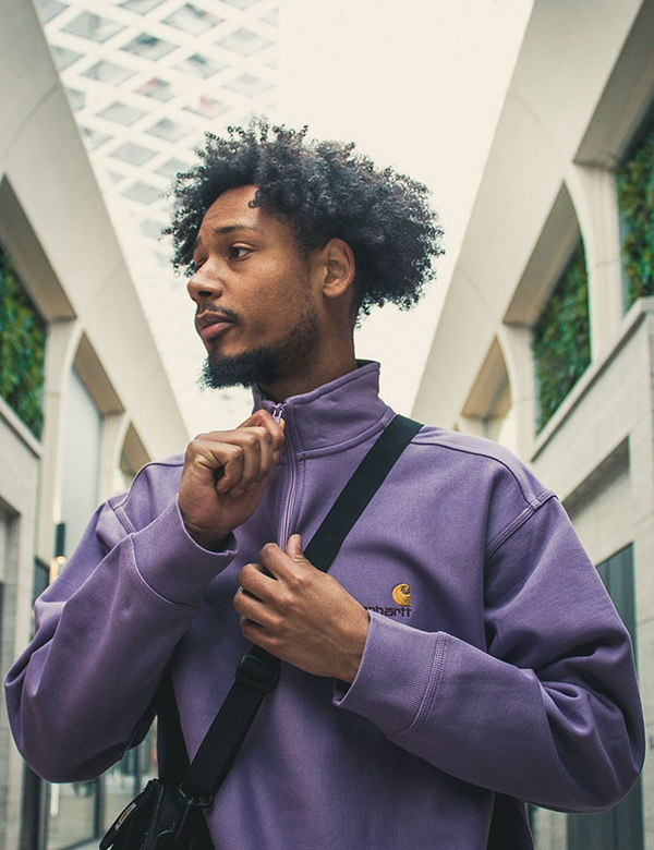 Mannelijk model met zwart haar Tyreece