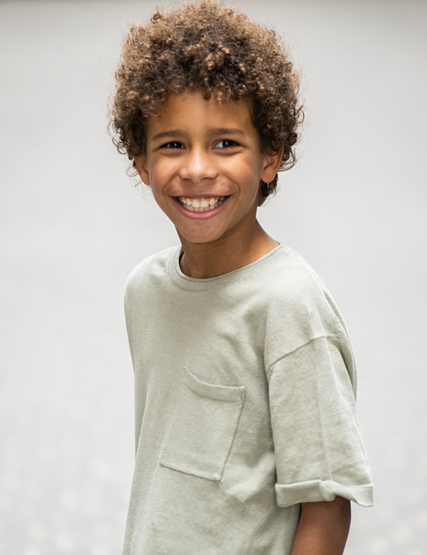 Kindermodel krullend haar Jeremiah