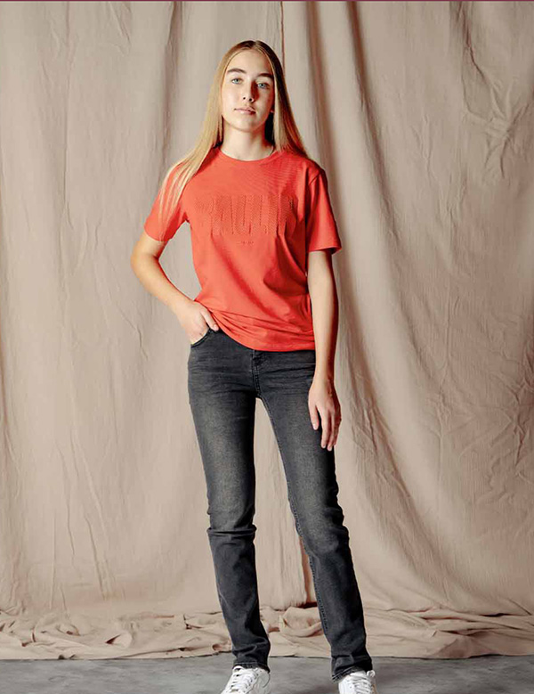 Tienermodel blond haar Katja