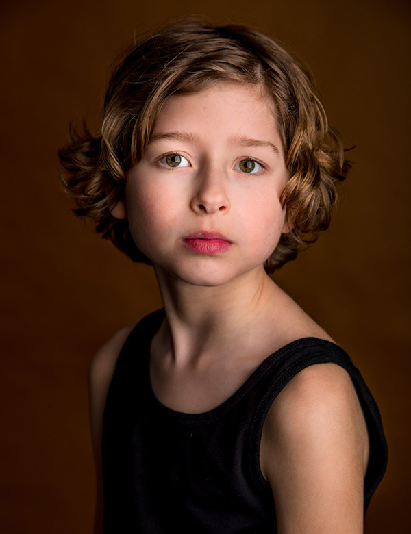 Kindermodel bruin haar Machiel