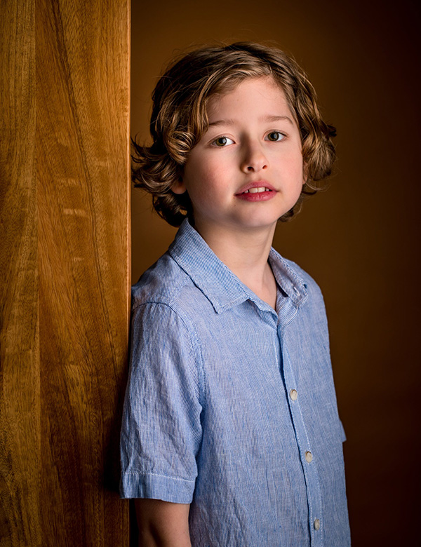 Kindermodel bruin haar Machiel