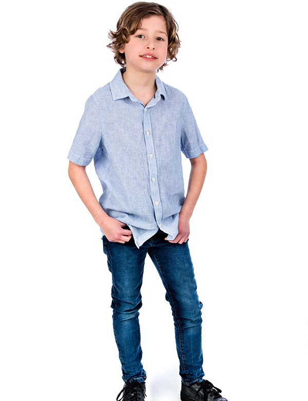 Kindermodel bruin haar Machiel