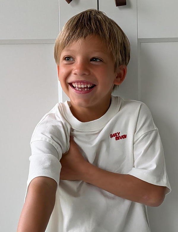 Kindermodel met blond haar Morris P.
