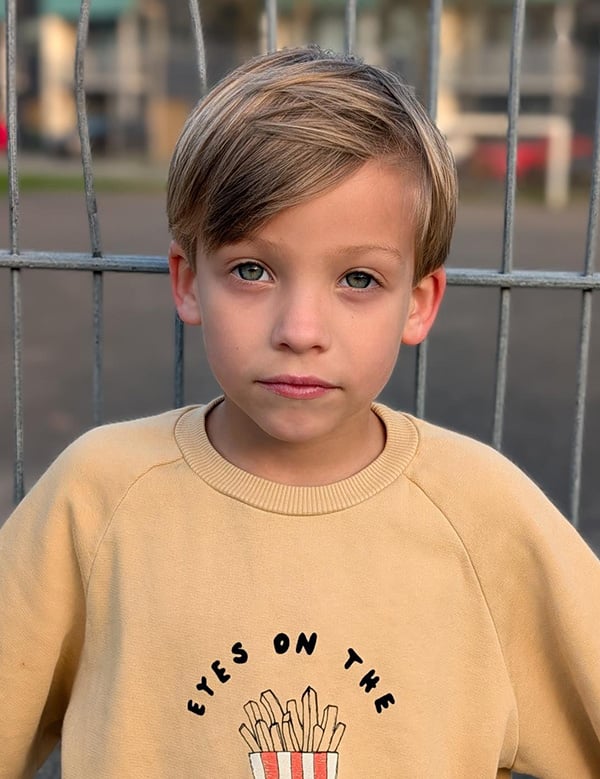 Kindermodel met blond haar Morris P.