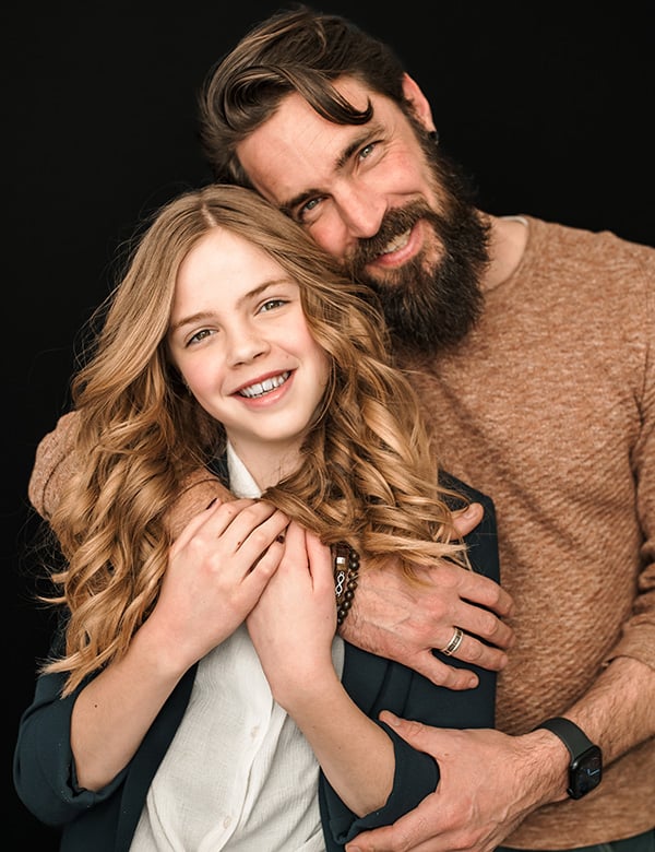 mannelijk model bruin haar Stef