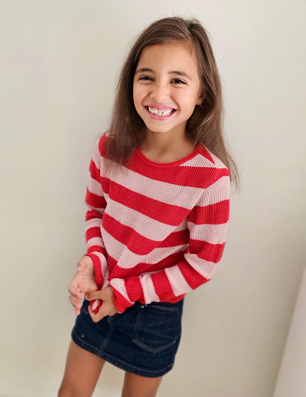 Kindermodel met bruin haar Vyenna