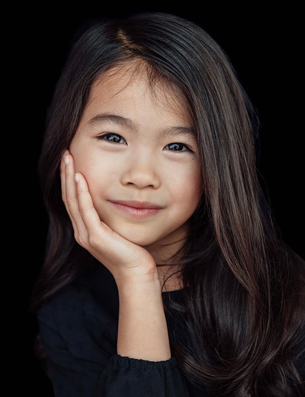 Kindermodel bruin haar Charlene