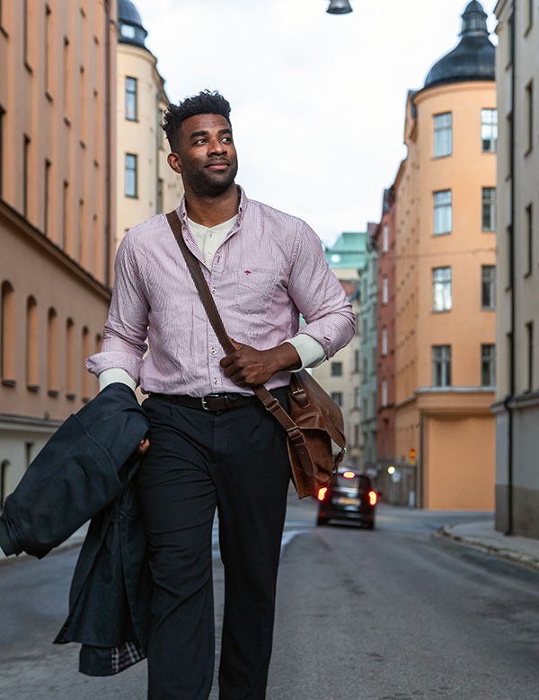Mannelijk model met zwart haar Denilson