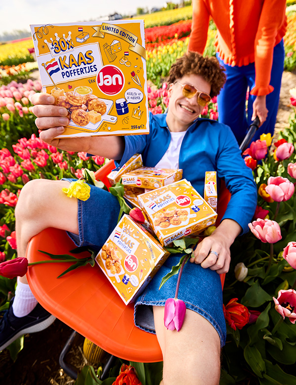 Mannelijk model met bruin krullend haar Freerk B.