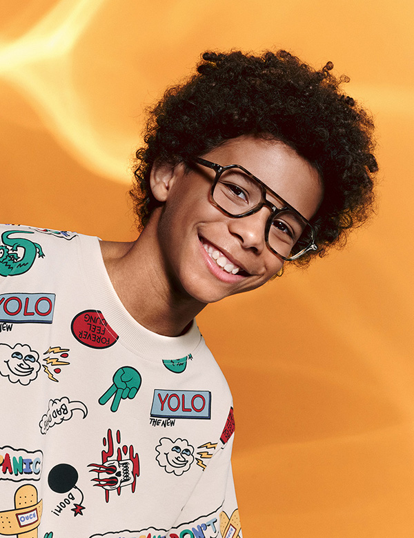 Kindermodel met kroes haar Jeremiah C.
