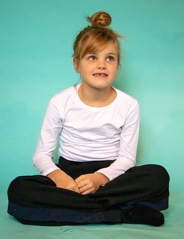 Kindermodel met blond haar Keet.