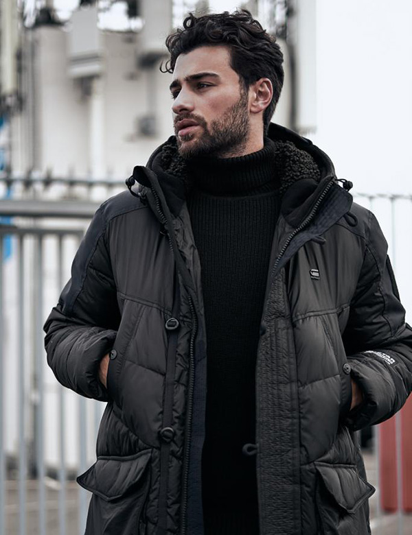 Mannelijk model met bruin haar Noah
