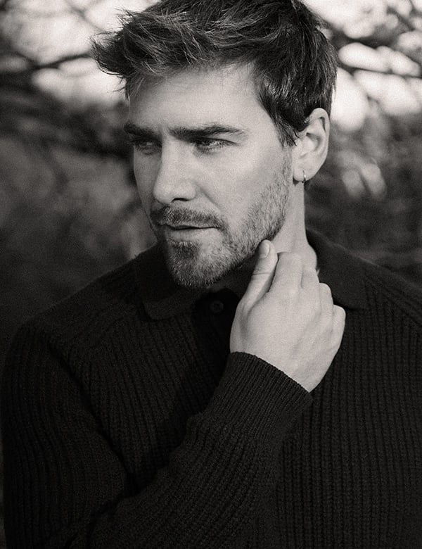 Mannelijk model met blond haar Servaas