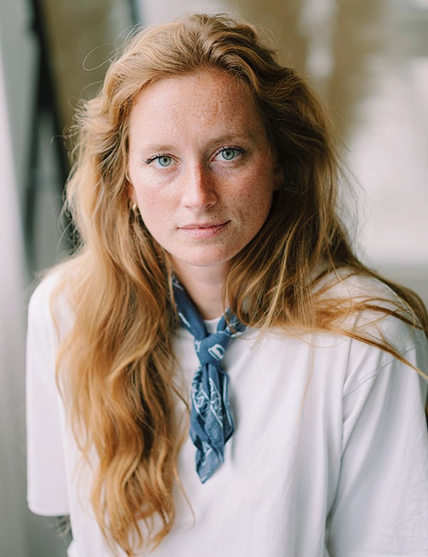 Vrouwelijk model rood haar Juliette