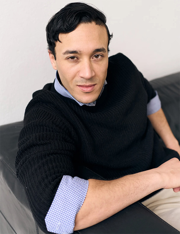 Mannelijk model met bruin haar Moussa