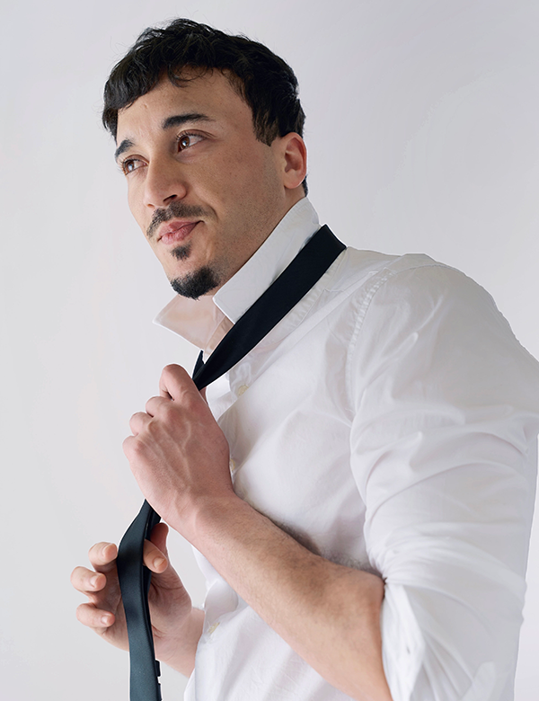 Mannelijk model met zwart haar Moussa