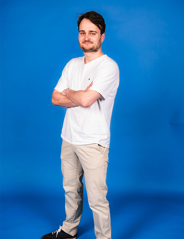 Mannelijk model met bruin haar Benjamin